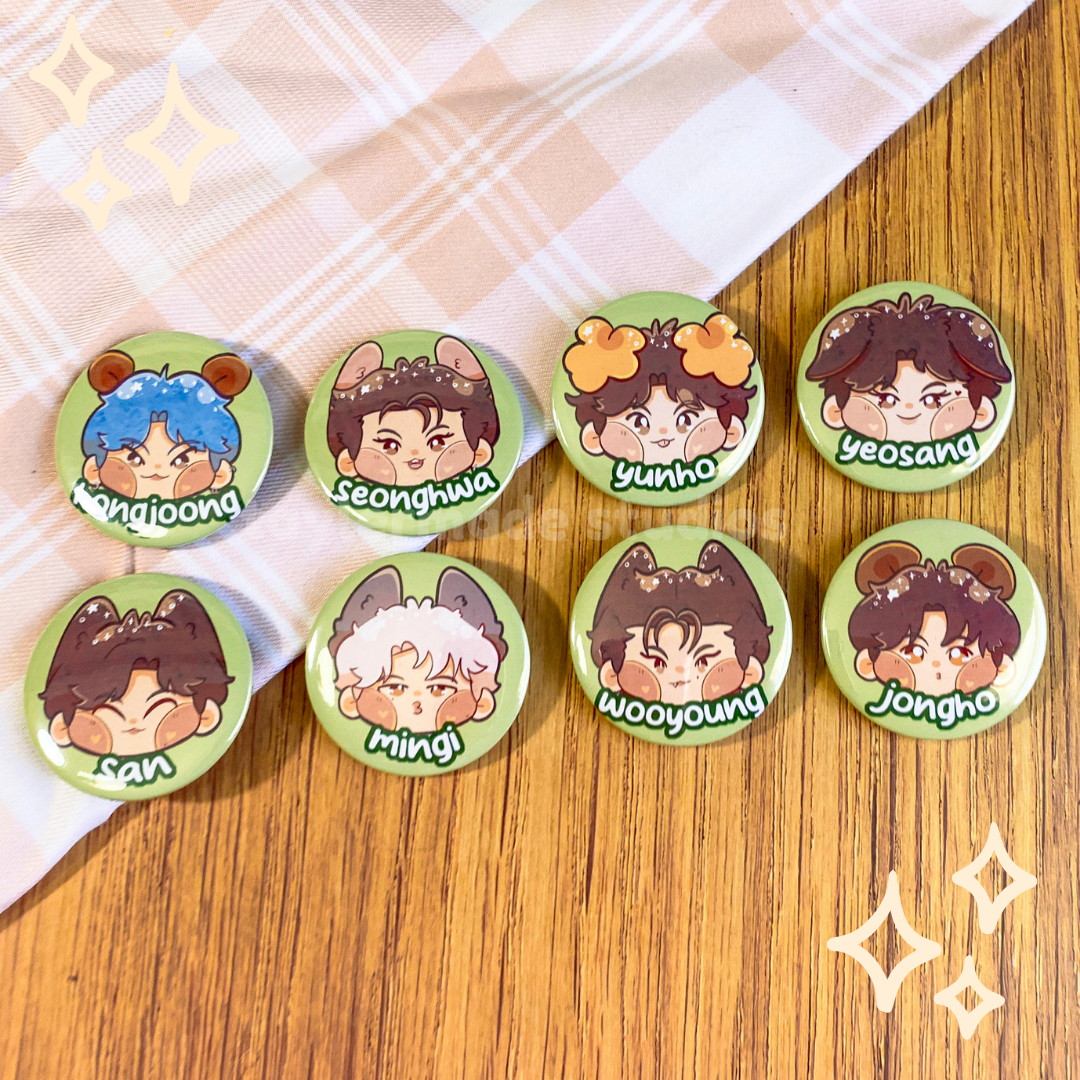 Ateez Buttons