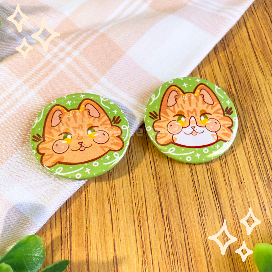 Cat Buttons - Orange
