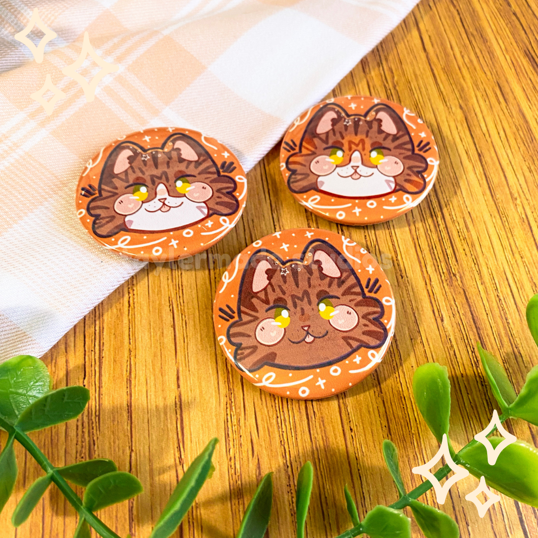 Cat Buttons - Brown Tabbies