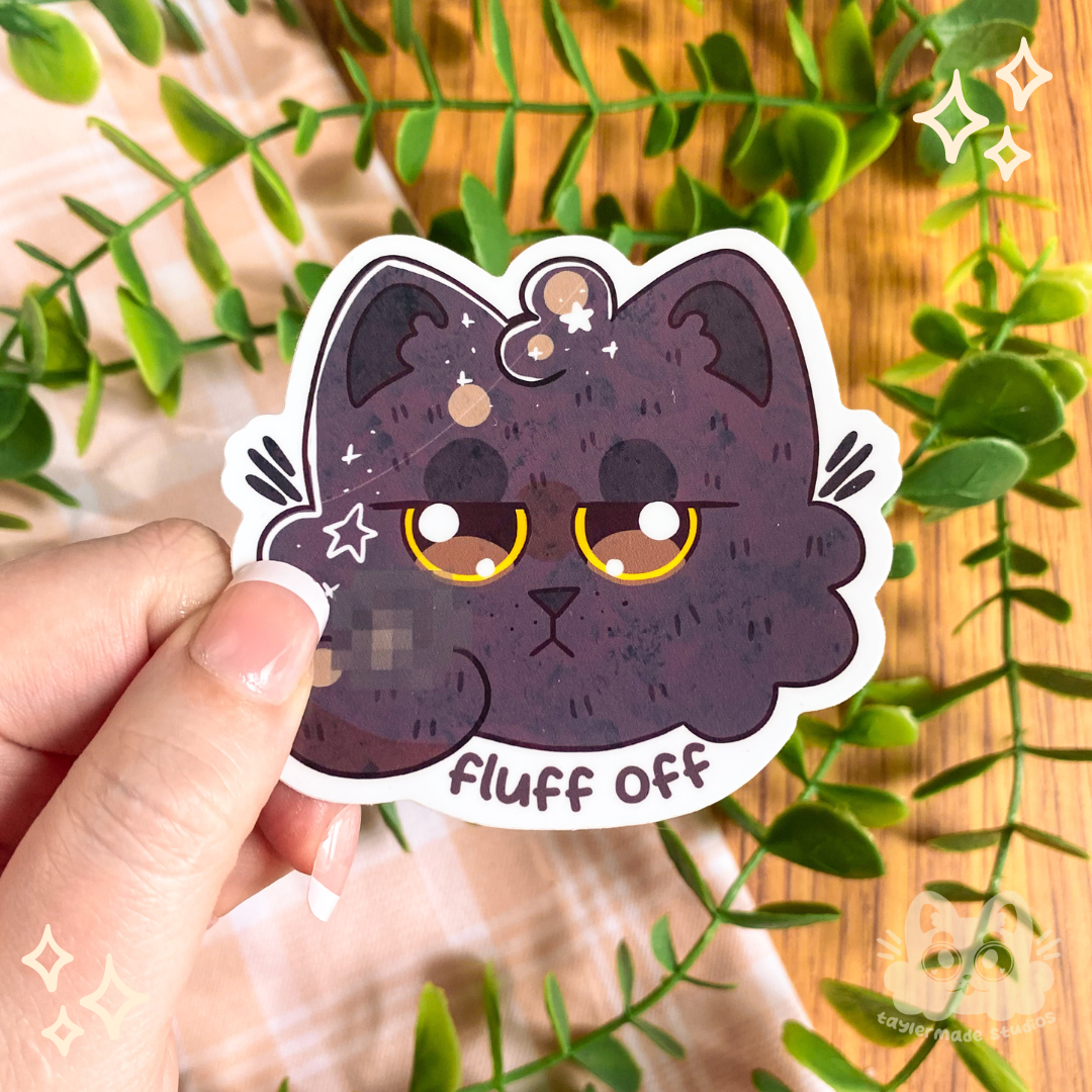 Fluff Off Sticker