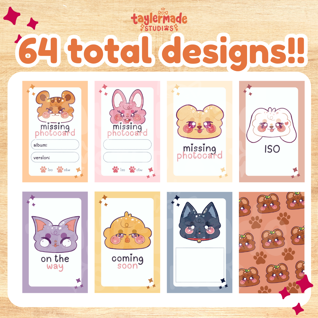 Aniteez Photocard Fillers - DIGITAL DOWNLOAD