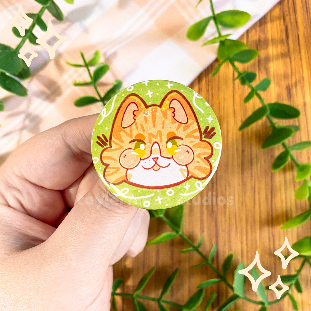 Cat Buttons - Orange
