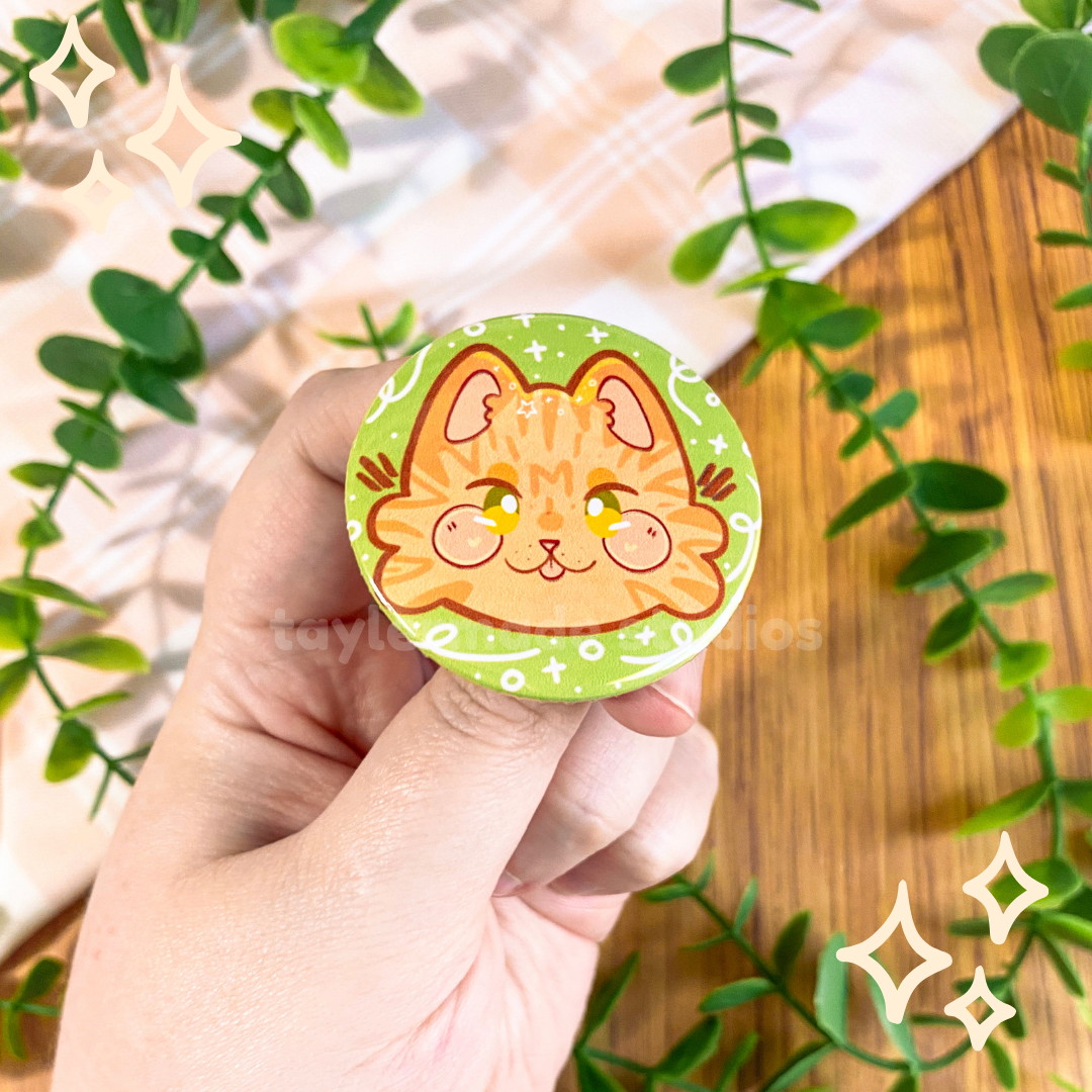 Cat Buttons - Orange