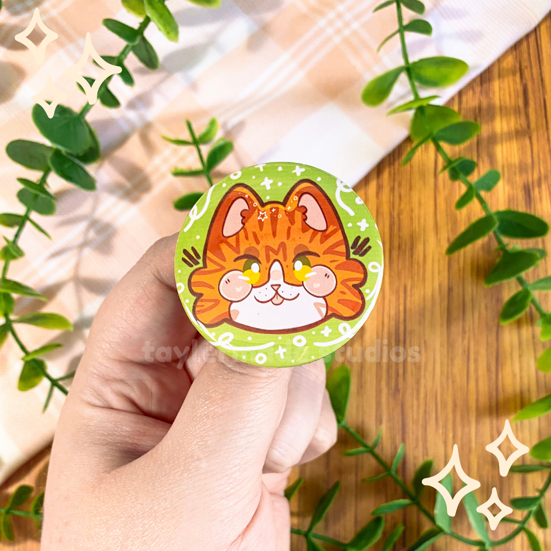 Cat Buttons - Orange
