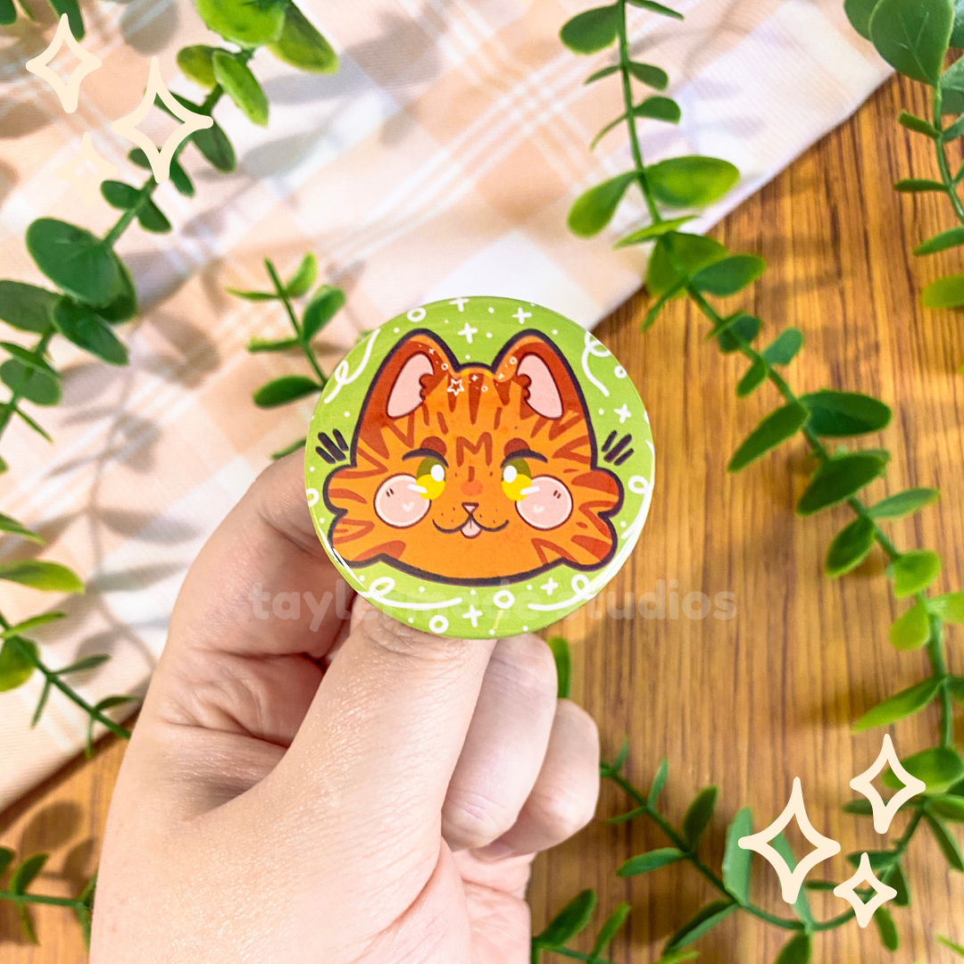 Cat Buttons - Orange