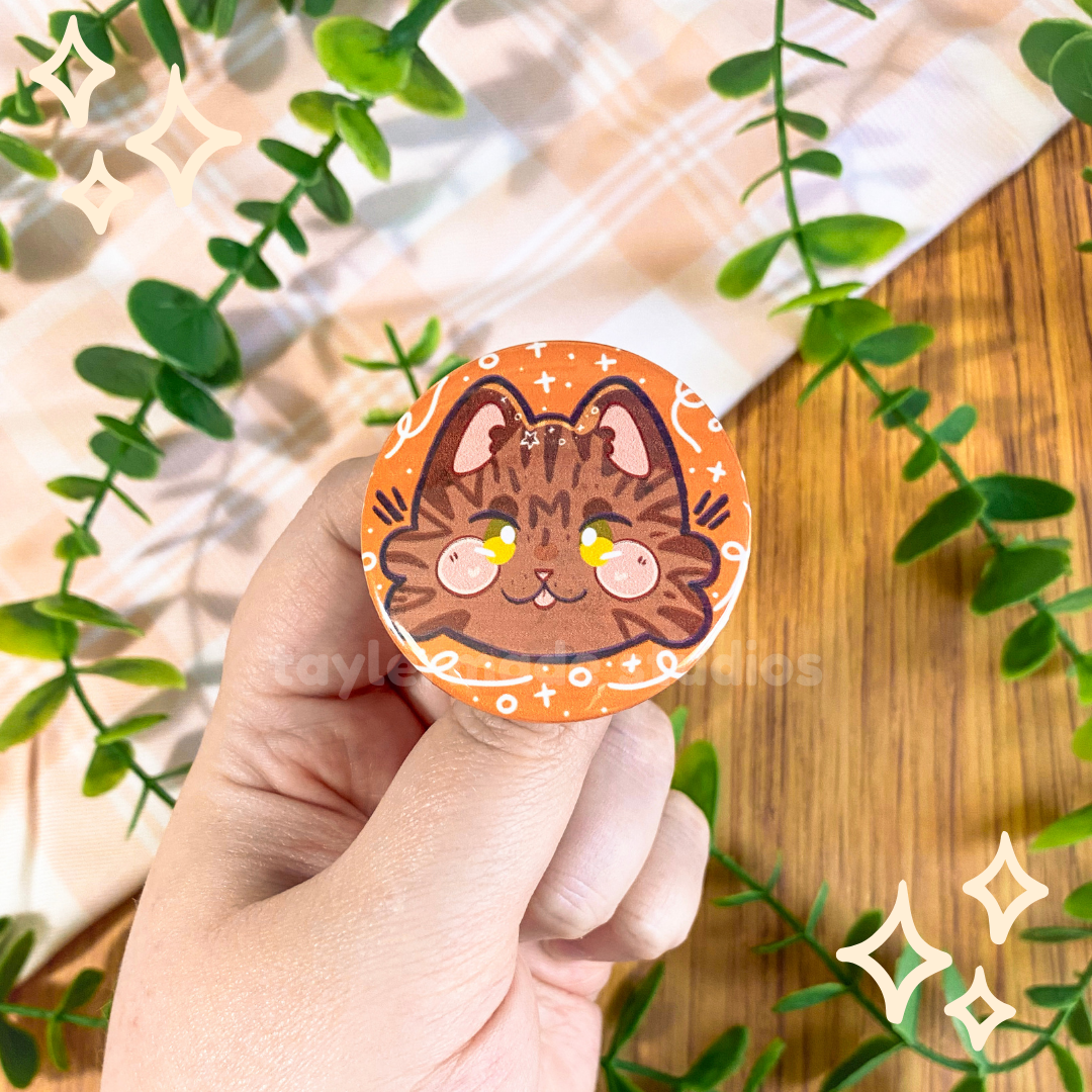 Cat Buttons - Brown Tabbies