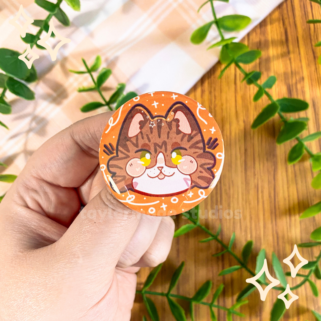 Cat Buttons - Brown Tabbies