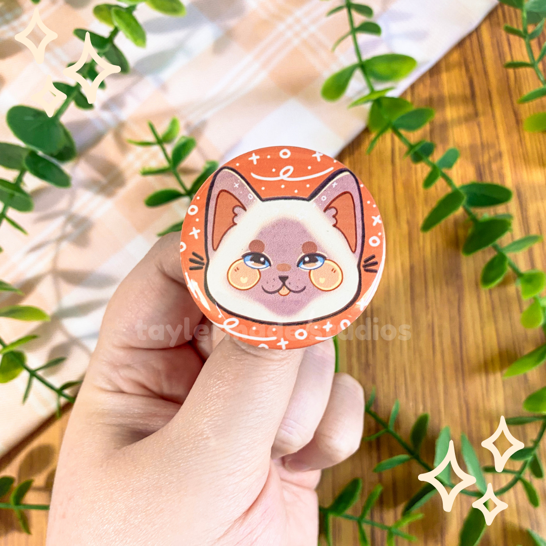 Cat Buttons - Siamese