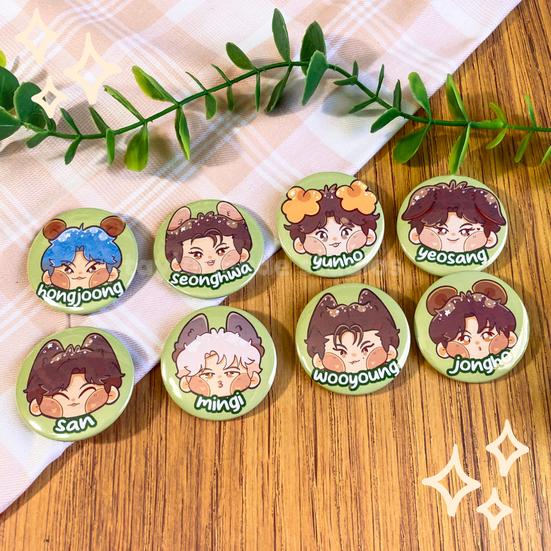 Ateez Buttons